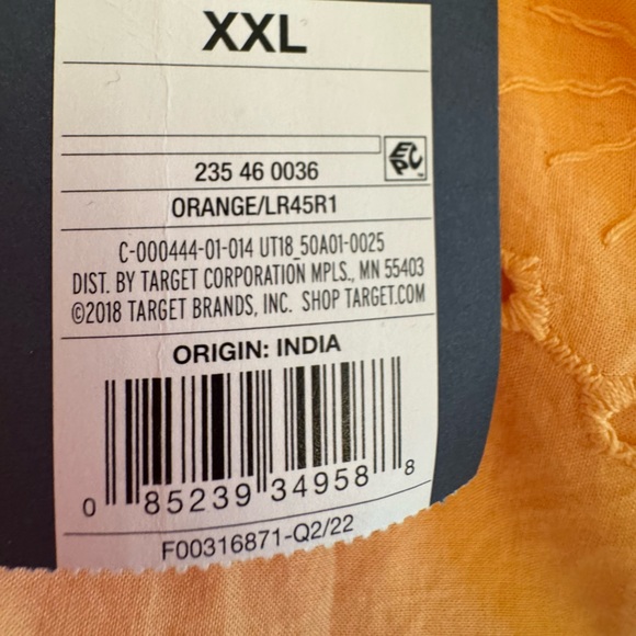 Universal Threads Goods Co Orange Eyelet Puff Sleeve Dress NWT Size XXL - Picture 5 of 5